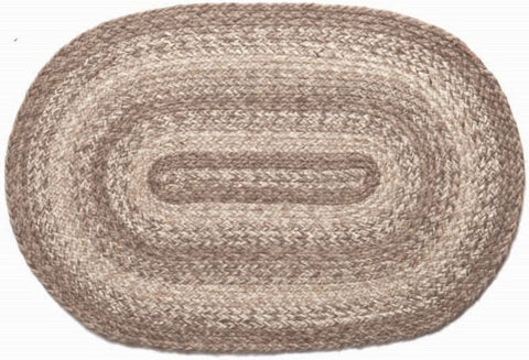 Ashwood 20x30 in. Braided  Oval Rug, Primitive Country Farmhouse Home Decor.