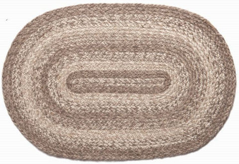 Ashwood 4'x6' Braided  Oval Rug, Primitive Country Farmhouse Home Decor.