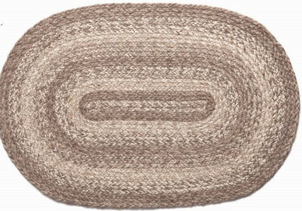 Ashwood 5'x8' Braided  Oval Rug, Primitive Country Farmhouse Home Decor.