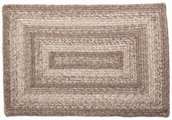 Ashwood 5'x8' Braided Jute Rectangle Rug, Primitive Country Farmhouse Home Decor.