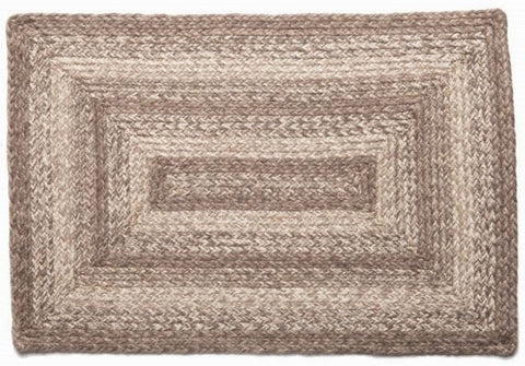 Ashwood 5'x8' Braided Jute Rectangle Rug, Primitive Country Farmhouse Home Decor.