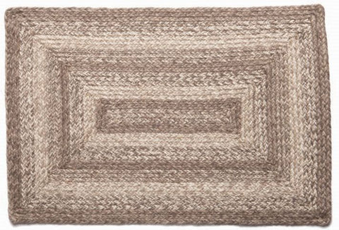 Ashwood 6'x9' Braided Jute Rectangle Rug, Primitive Country Farmhouse Home Decor.
