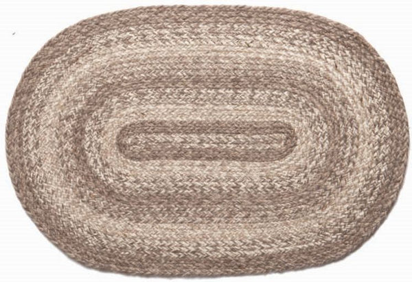 Ashwood 8'x10' Braided Jute Oval Rug, Primitive Country Farmhouse Home Decor.