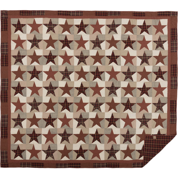 Abilene Star California King Quilt 130Wx115L