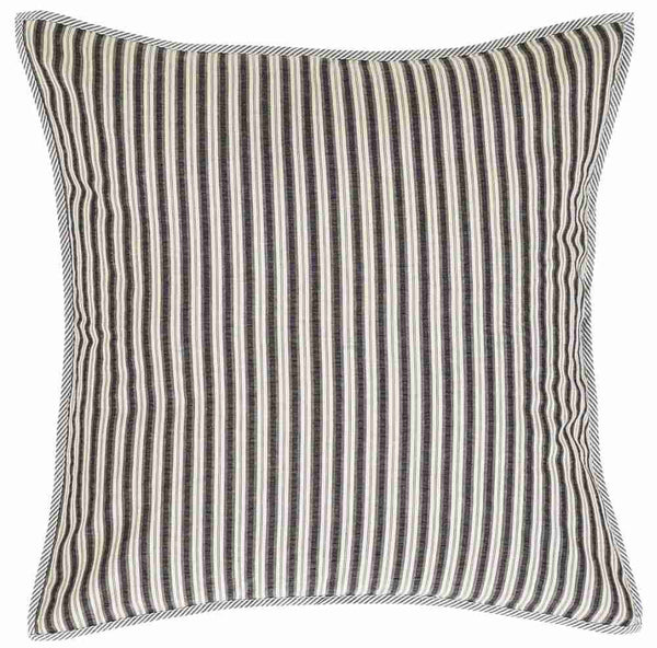 Ashmont Euro Sham Fabric creme ticking stripe fabric Primitive Country Farmhouse Pillow Bedding Home Decor & Accessories.