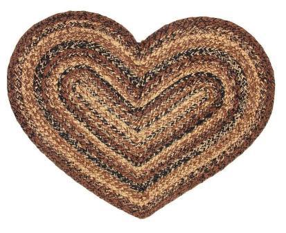 Heart Shaped Braided Rug - Allyson’s Place | Primitive Home Décor