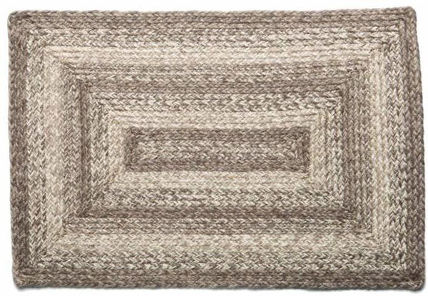 Ashwood 27x48 in. Braided Jute Rectangle Rug, Primitive Country Farmhouse home Decor.