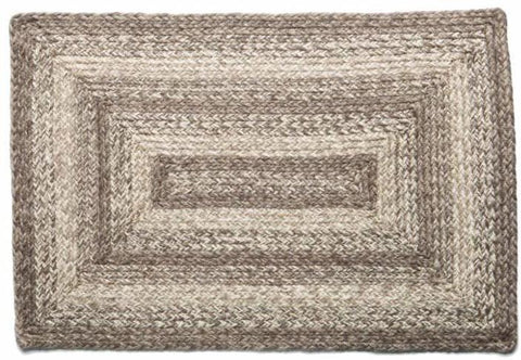 Ashwood 27x48 in. Braided Jute Rectangle Rug, Primitive Country Farmhouse home Decor.