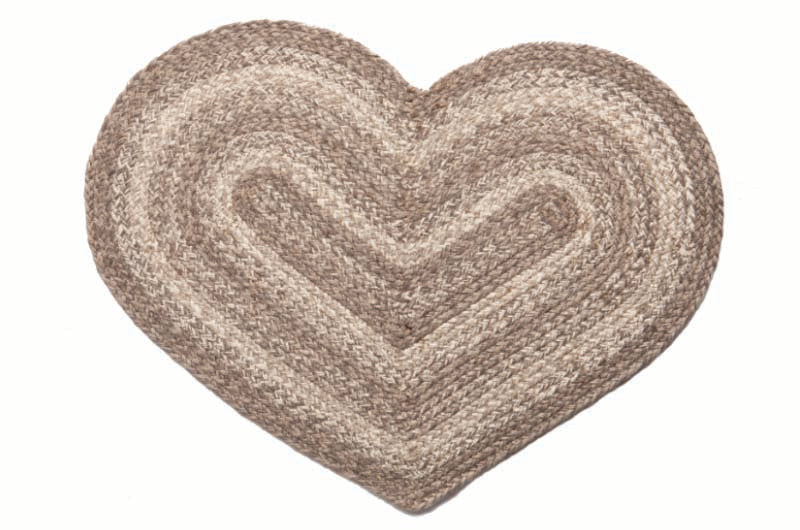 Heart Shaped Braided Rug - Allyson’s Place | Primitive Home Décor