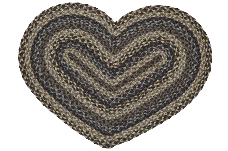 Heart Shaped Braided Rug - Allyson’s Place | Primitive Home Décor