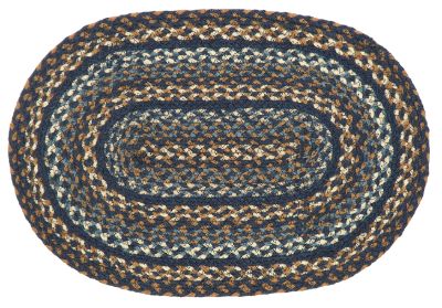 Denim Braided Placemat features color combination of two different shades of blue, dark tan and cream. Visit website for FREE s/h & discount offers. Primitive Country Farmhouse Kitchen Table Dining Home Decor.