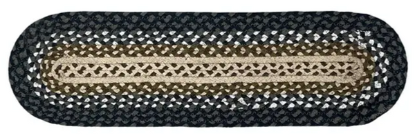 Grassland  Braided Stair Tread Oval 8 x 28 in.