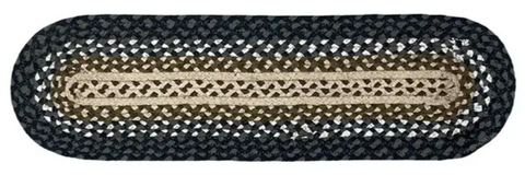 Grassland  Braided Stair Tread Oval 8 x 28 in.