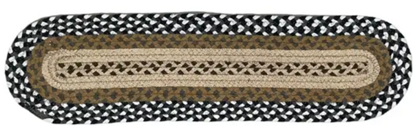 Harbor   Braided Stair Tread Oval 8 x 28 in.