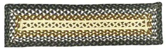 Grassland  Braided  Stair Tread Rectangle 8 x 28 in.