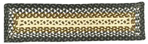 Grassland  Braided  Stair Tread Rectangle 8 x 28 in.