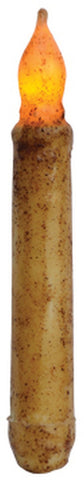 Burnt Ivory Battery Operated Timer Taper 6 in.