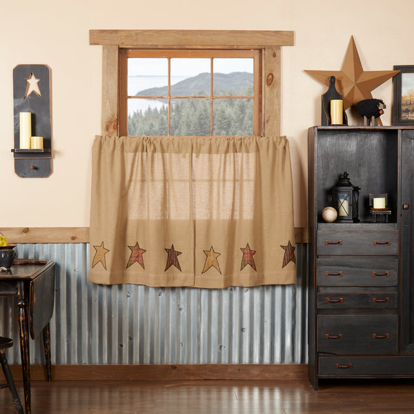 Stratton Burlap Applique Star Tiers 36 in.