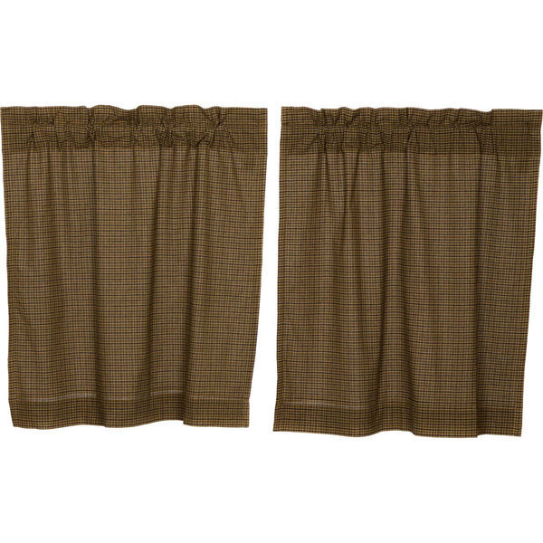 Tea Cabin Green Plaid Tier Set of 2 L36xW36