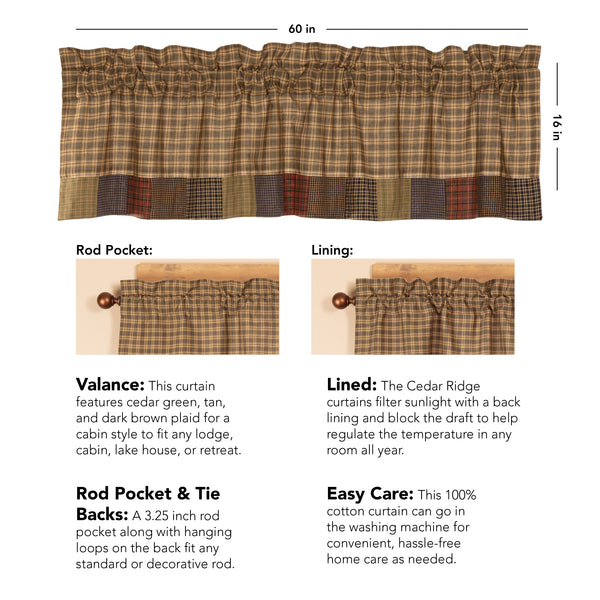 Cedar Ridge Valance Block Border 16x60