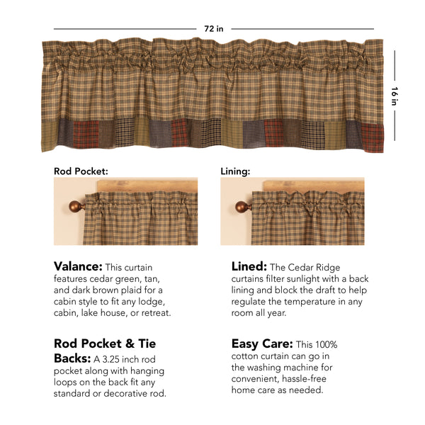 Cedar Ridge Valance Block Border 16x72