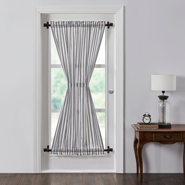 Window 72x40 Sawyer Mill Black Ticking Stripe Door Panel 72x40 - Allyson’s Place ...