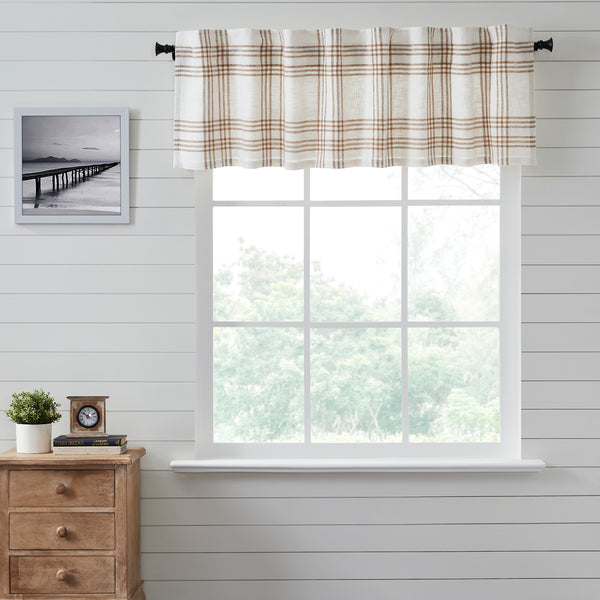 Wheat Plaid Valance 19x72