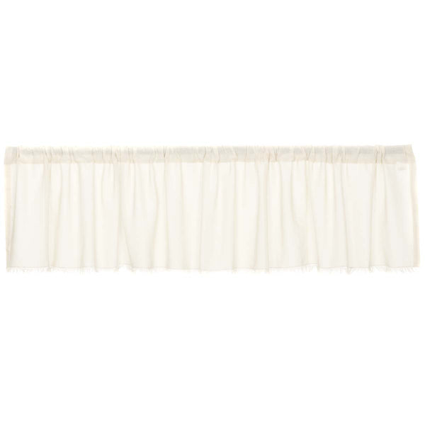 Tobacco Cloth Antique White Valance Fringed 16x90