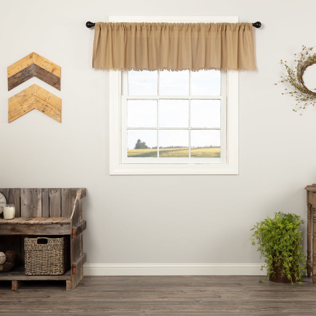 tobacco cloth valances Valance Fringed The airy Tobacco Cloth Curtains