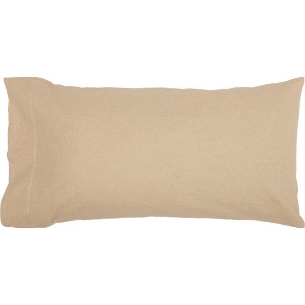 Burlap Vintage King Pillow Case Set of 2 21x40