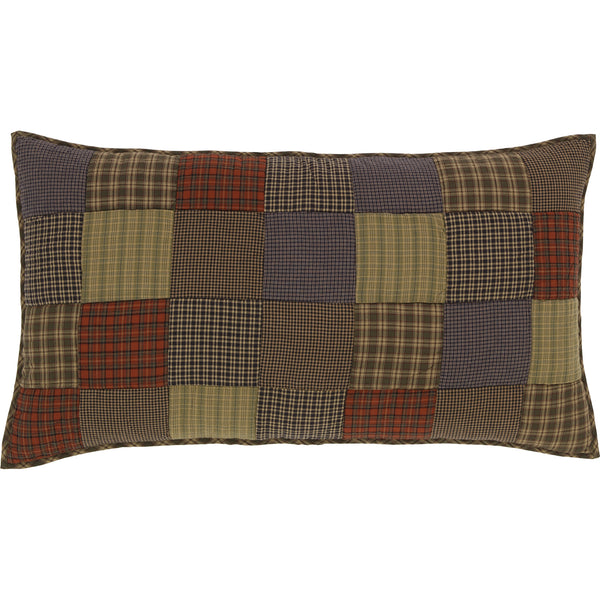 Add a nature-inspired, finishing touch to your rustic bedding with the Cedar Ridge King Sham. Featuring a simple block layout of cedar green, brick red, and navy plaids, our all-cotton pillow cover.  Visit website for FREE s/h & discount offers. 