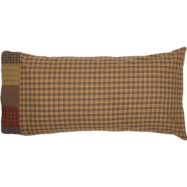 Cedar Ridge King Pillow Case with Block Border Set of 2 21x40