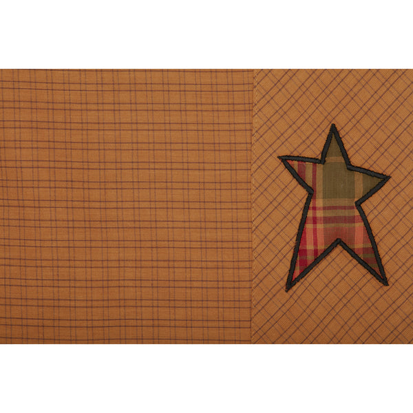 Stratton King Pillow Case w/Applique Star Set of 2 21x40