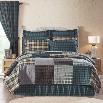 Pine Grove Queen Combo - Clearance - 1 queen quilt, 2 standard shams. Enhance the look of your bedroom with the Pine Grove collection. Visit website for free shipping offer. Primitive Country Home Decor.