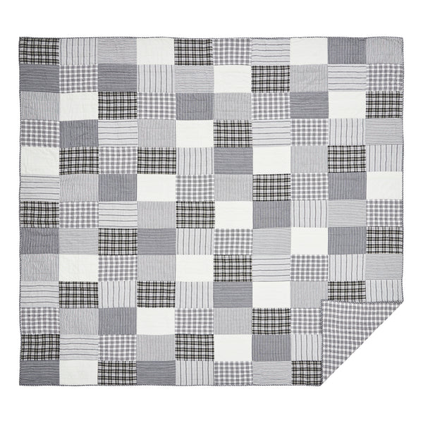 Sawyer Mill Black California King Quilt 130Wx115L