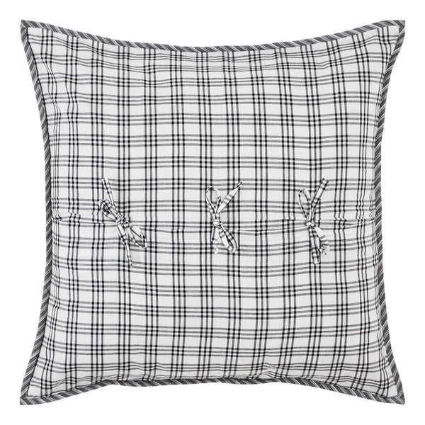 Sawyer Mill Black Quilted Euro Sham 26x26