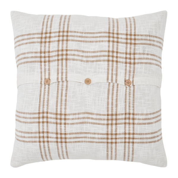 Wheat Plaid Fabric Euro Sham 26x26