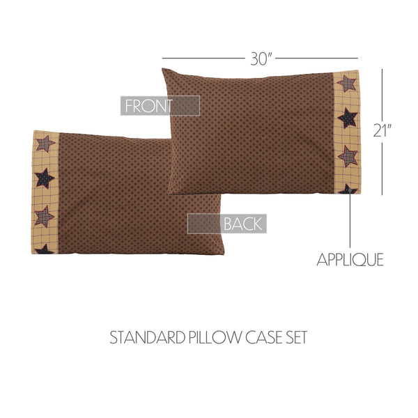 Bingham Star Standard Pillow Case Set of 2 21x30