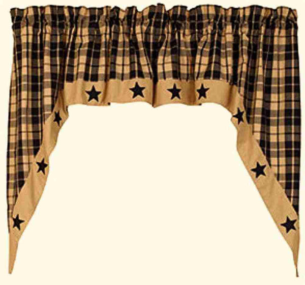 Black Farmhouse Star Swag