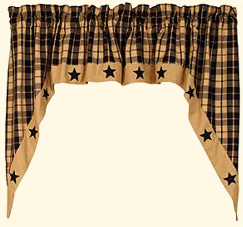 Black Farmhouse Star Swag