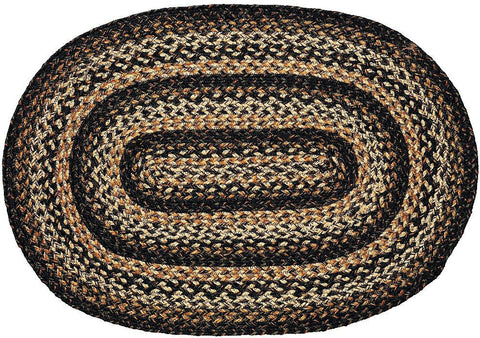 Black Forest Braided Jute Rug Oval