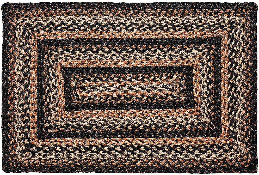 Custom Braided Rectangle Rug Black Forest Braided Rug Rectangle 4 x 6 ft. - Allyson’s Place ...