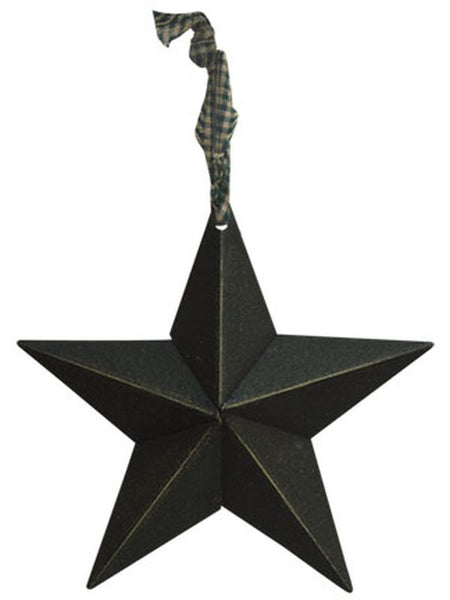 Black Metal Star 5 in. w/Fabric Hanger