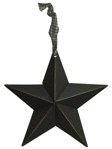 Black Metal Star 5 in. w/Fabric Hanger