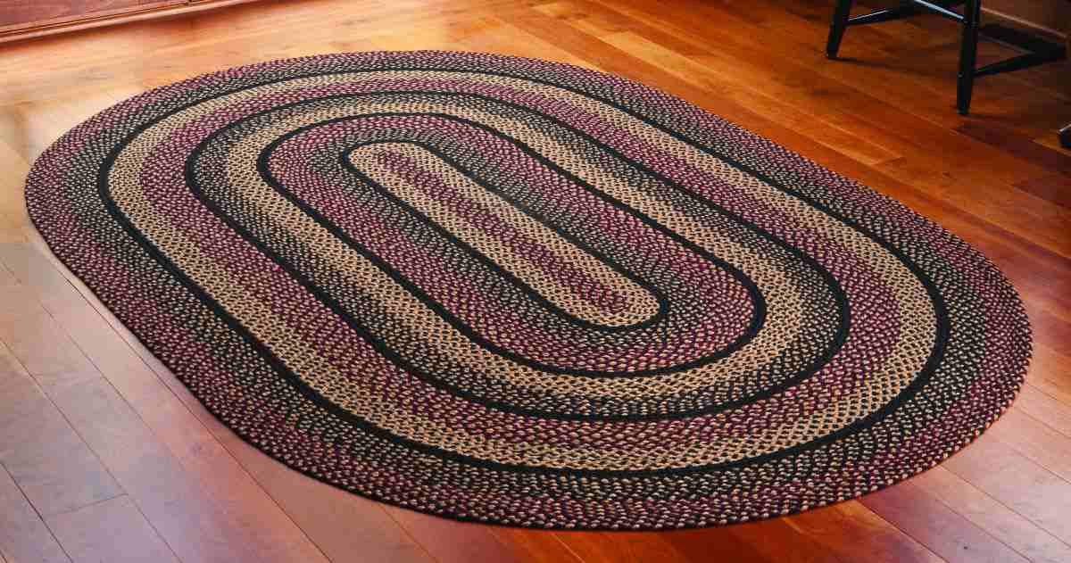 Blackberry Braided Rug Oval 6 x 9 ft. - Allysons Place