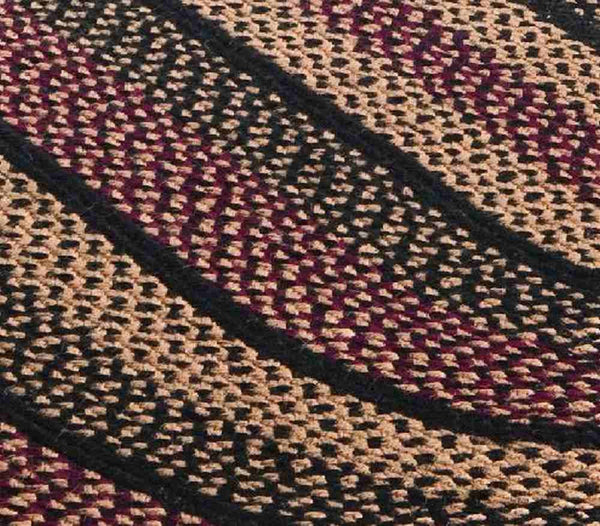 Blackberry Jute Rug Oval Close-up