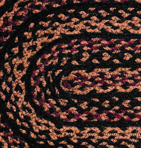 Blackberry Jute Rug Oval Close-up