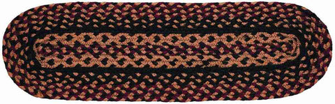 Blackberry Jute Braided Oval Stair Tread