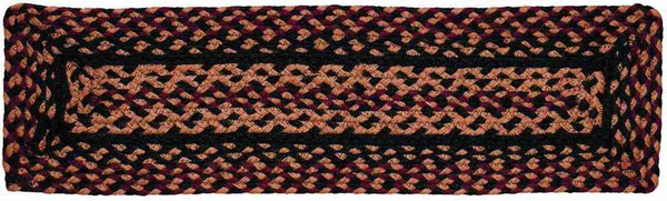 Blackberry Jute Braided Rectangle Stair Tread