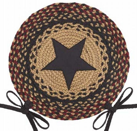 Blackberry Star Braided  Chair Pad 15 in.